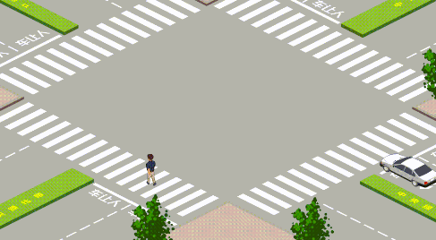 交叉路口左轉車輛