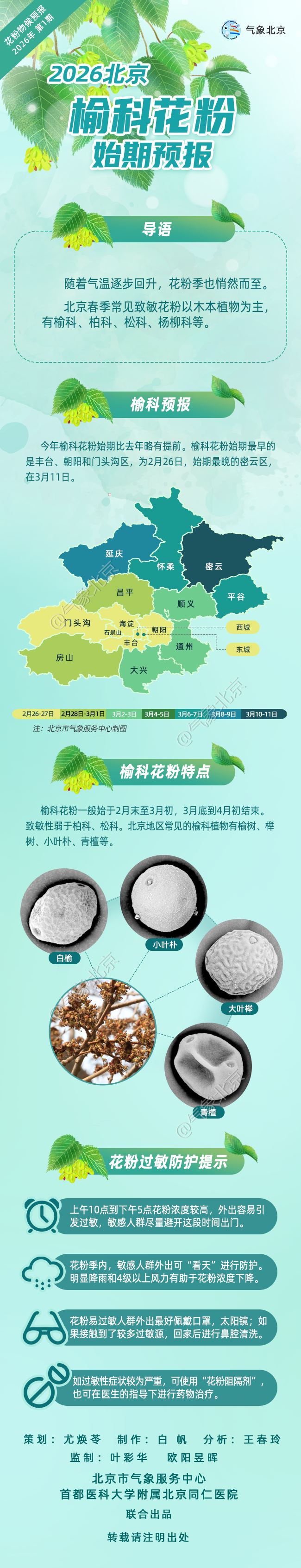 北京花粉季提前！過敏人群健康防護(hù)進(jìn)入關(guān)鍵期！