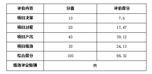  項(xiàng)目支出績效評(píng)價(jià)評(píng)分表