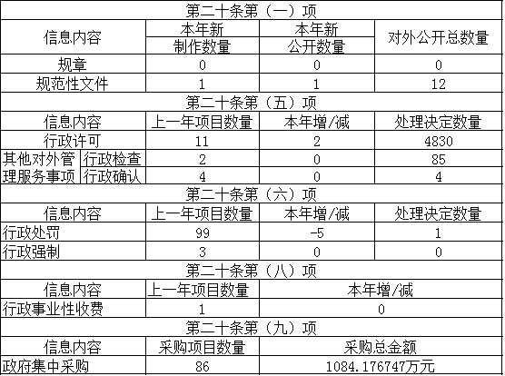 主動(dòng)公開政府信息情況