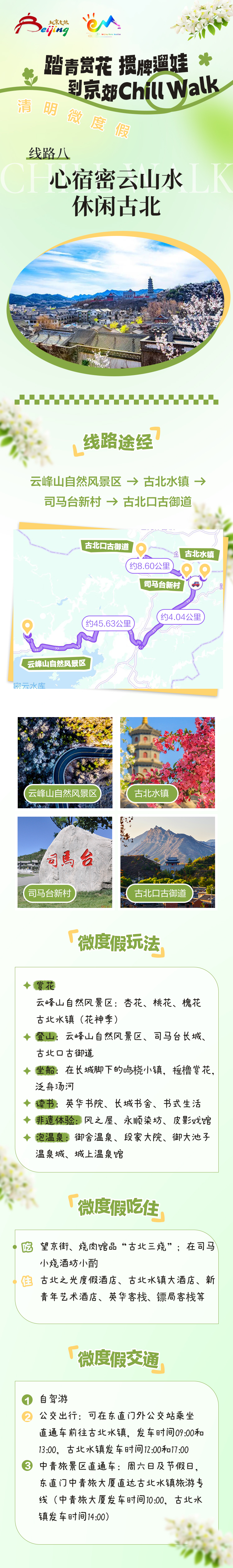 線路八：心宿密云山水·休閑古北