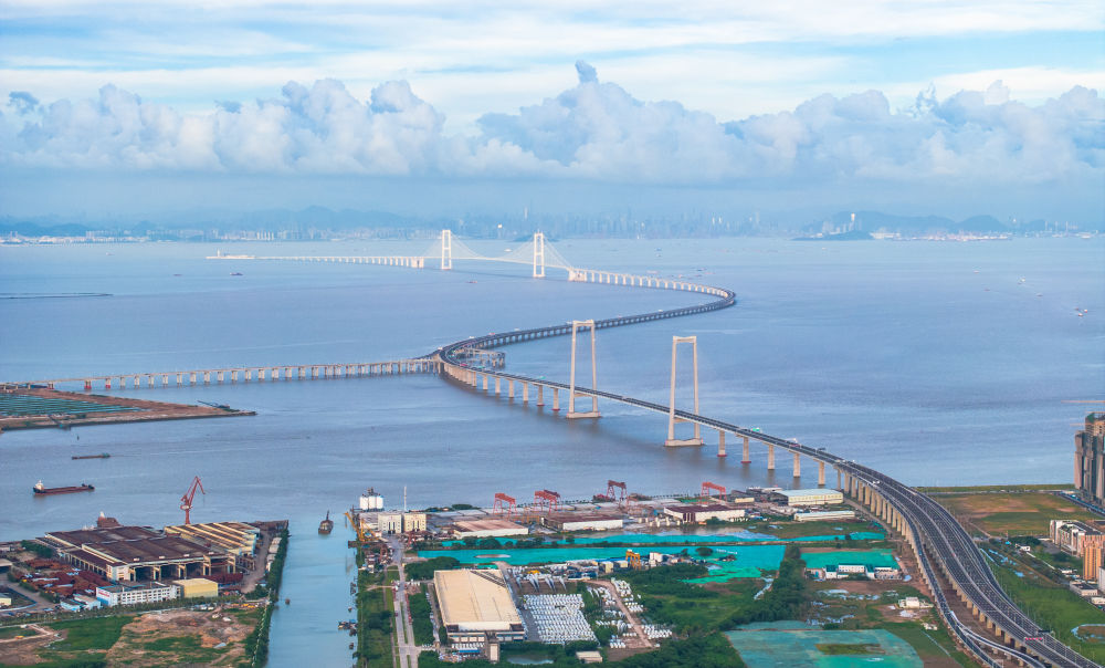 2024年6月27日拍攝的深中通道全景。