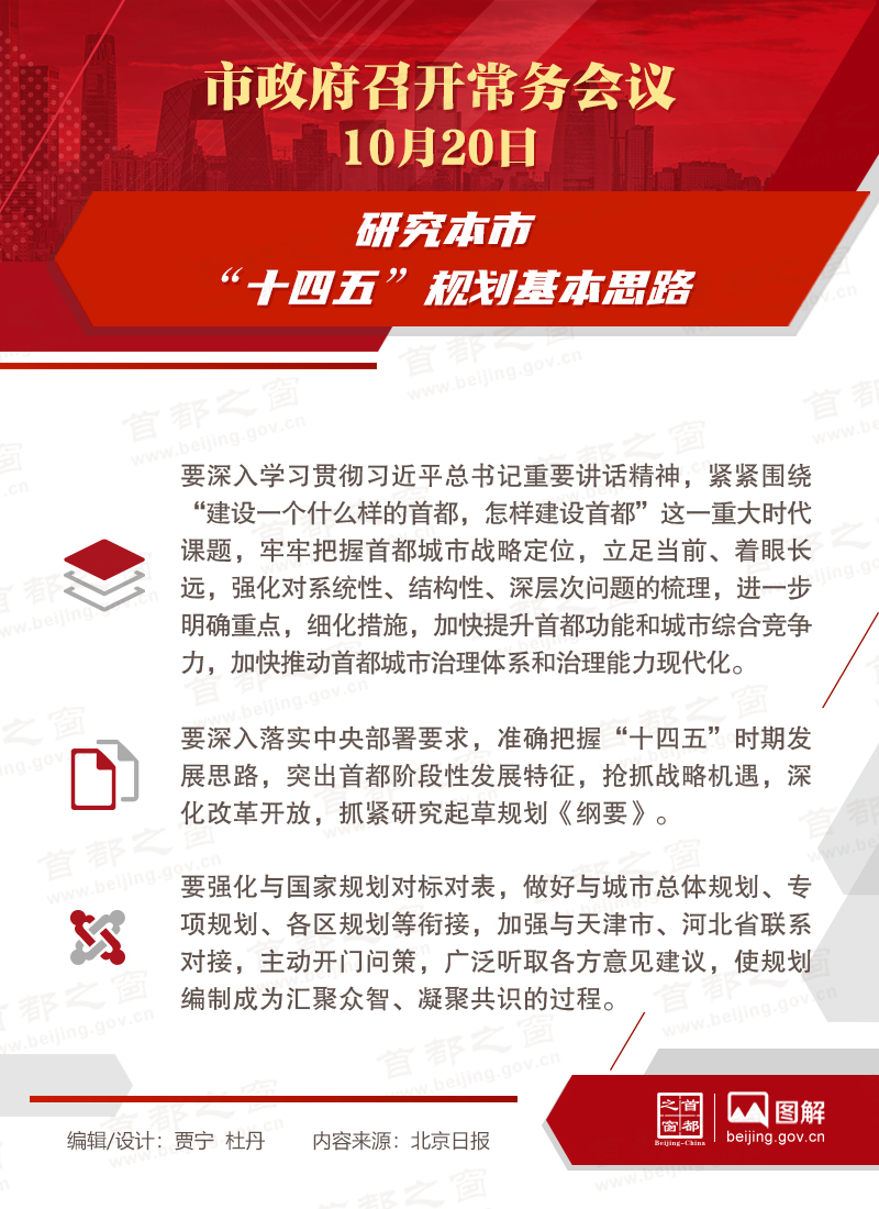 市政府常務(wù)會(huì)議：研究本市“十四五”規(guī)劃基本思路