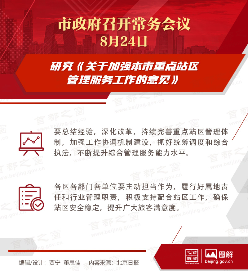 市政府常務(wù)會議：研究《關(guān)于加強本市重點站區(qū)管理服務(wù)工作的意見》
