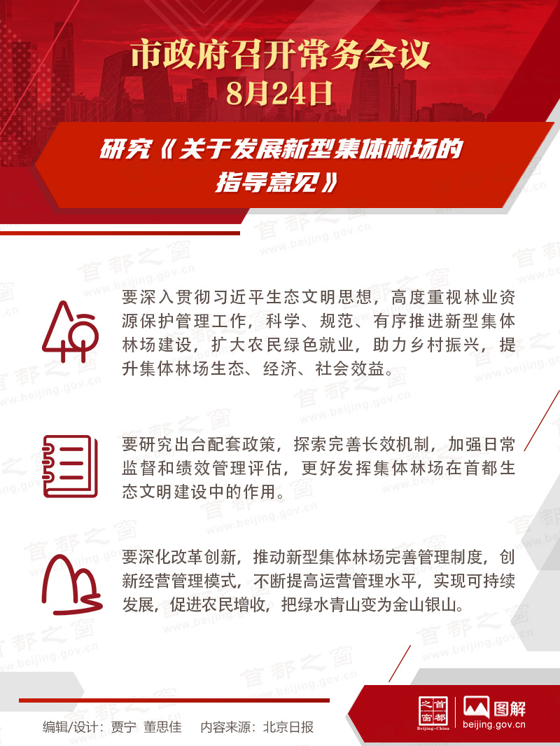 市政府常務(wù)會議：研究《關(guān)于發(fā)展新型集體林場的指導(dǎo)意見》