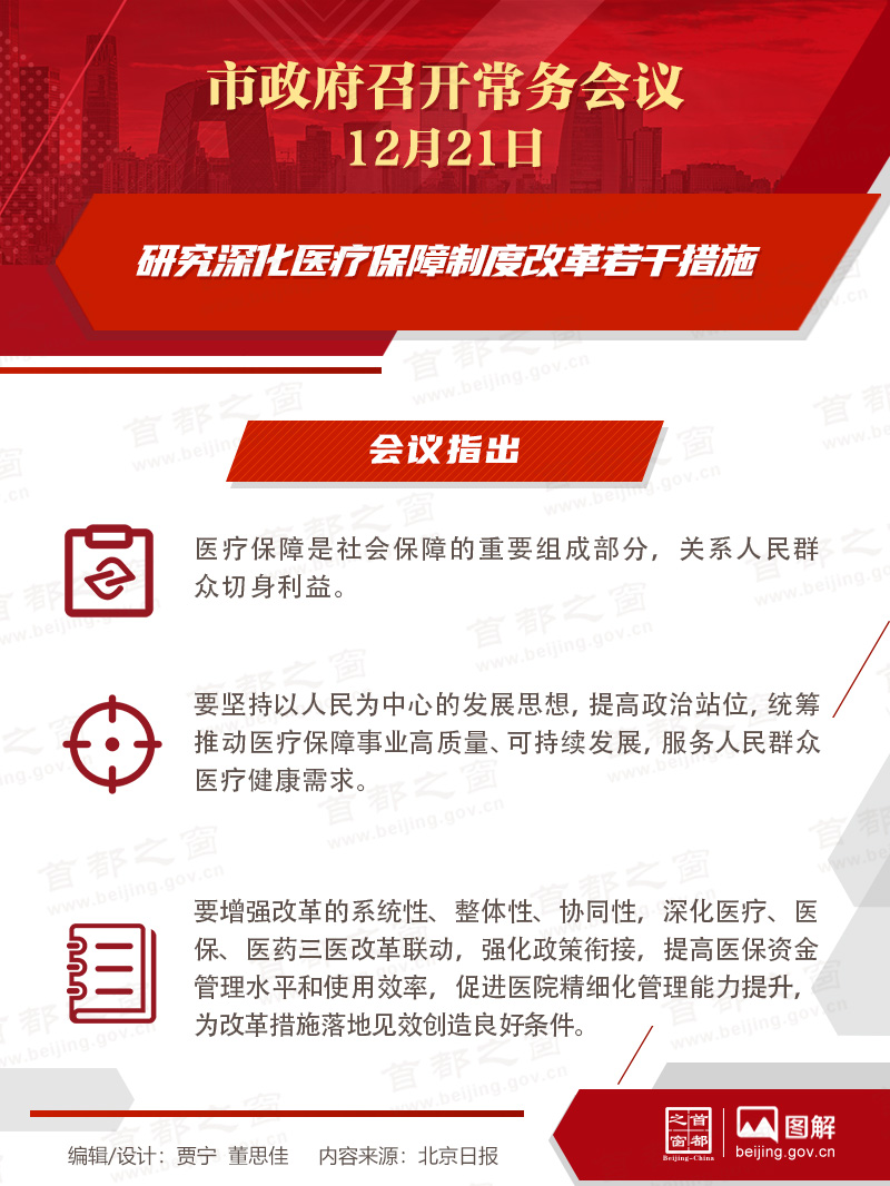 市政府常務(wù)會(huì)議：研究深化醫(yī)療保障制度改革若干措施