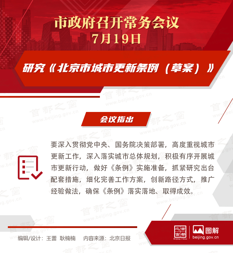 市政府常務(wù)會議：研究《北京市城市更新條例（草案）》