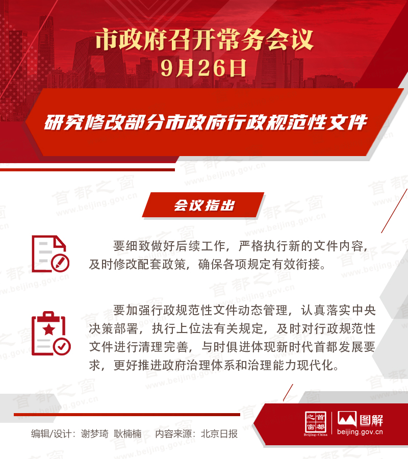 研究修改部分市政府行政規(guī)范性文件