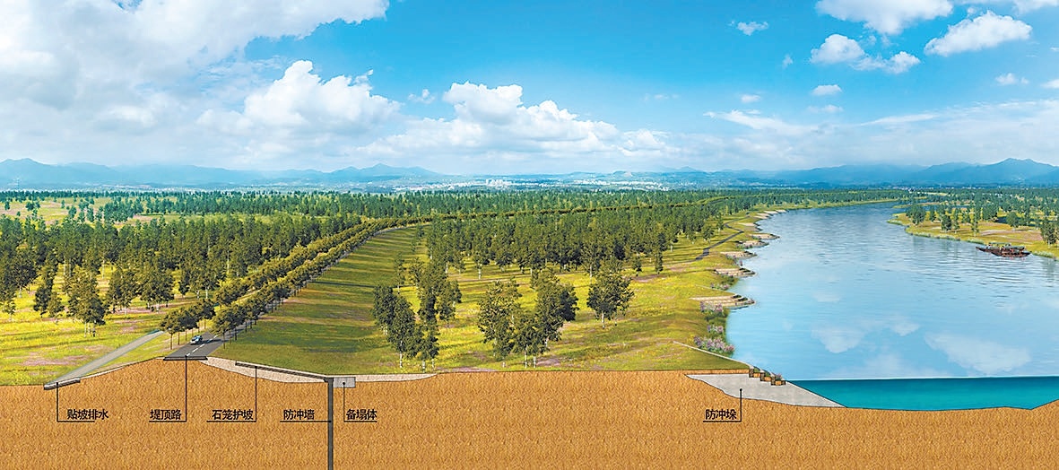 潮白河綜合治理與生態(tài)修復(fù)工程（通州段）效果圖。中鐵十六局四公司供圖