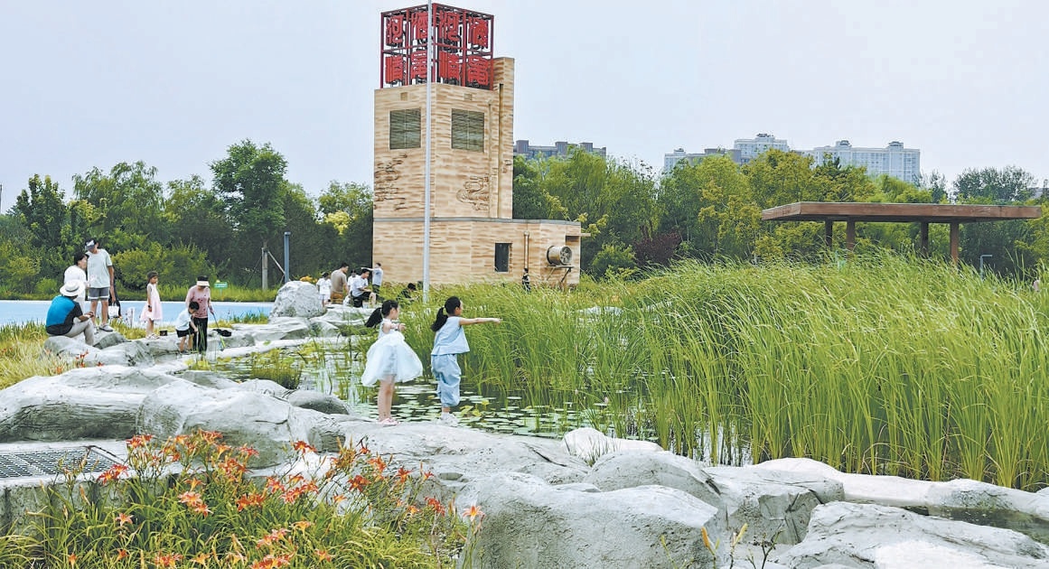 碧水公園地面是一片濕地，地下是污水處理廠。