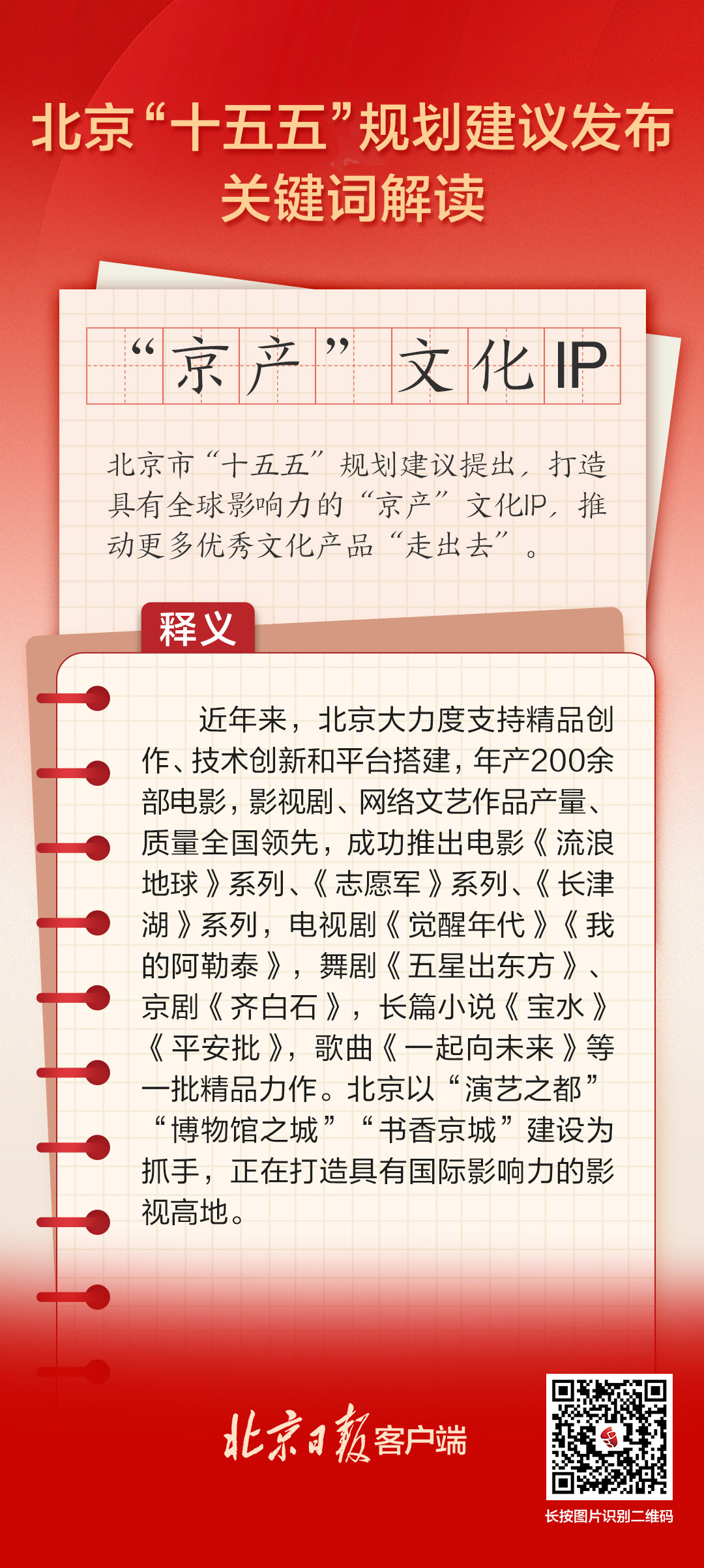 北京“十五五”規(guī)劃建議關鍵詞解讀 | “京產”文化IP