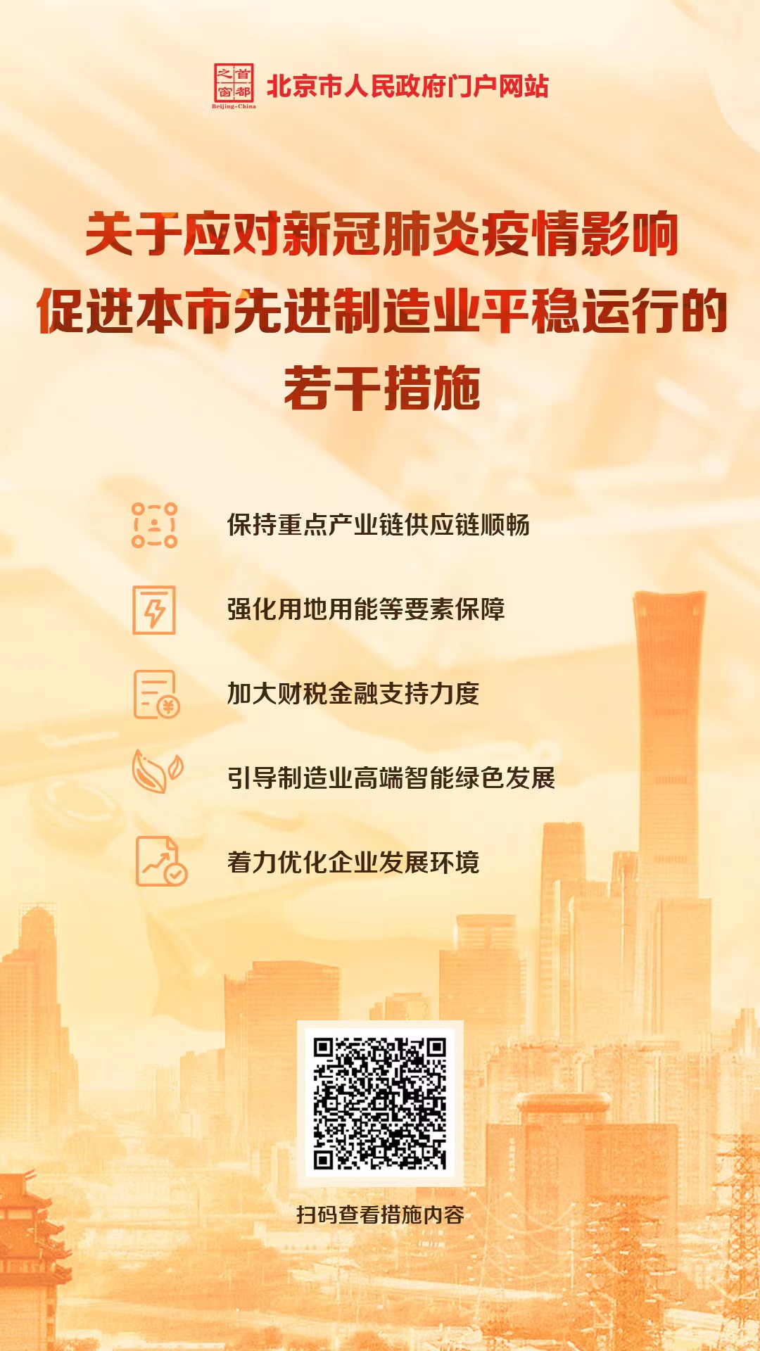 關于應對新冠肺炎疫情影響促進本市先進制造業(yè)平穩(wěn)運行的若干措施